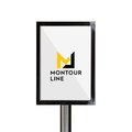 Montour Line Sign 11 x 14 in. V Satin S.S., WET FLOOR PLEASE BE CAREFUL FS200-1114-V-SS-WETFLRDBL